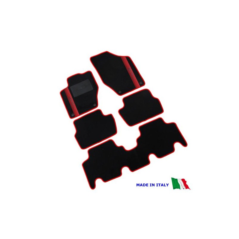 Tappetini Dacia Lodgy 7 posti (Serie 2012 - oggi) 3 file ricamato