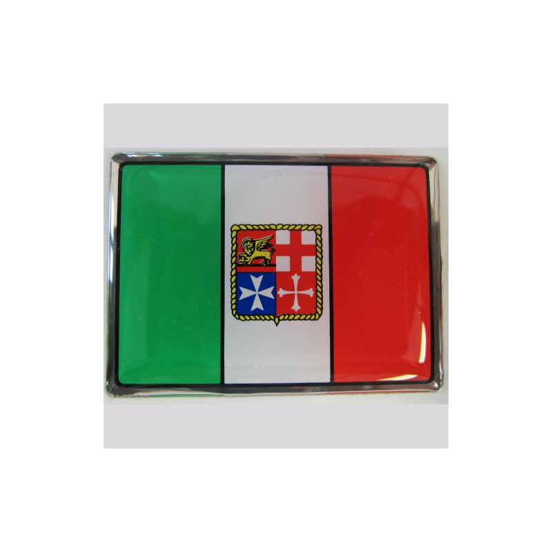 Adesivo Scooter rosso con bandiera italiana 